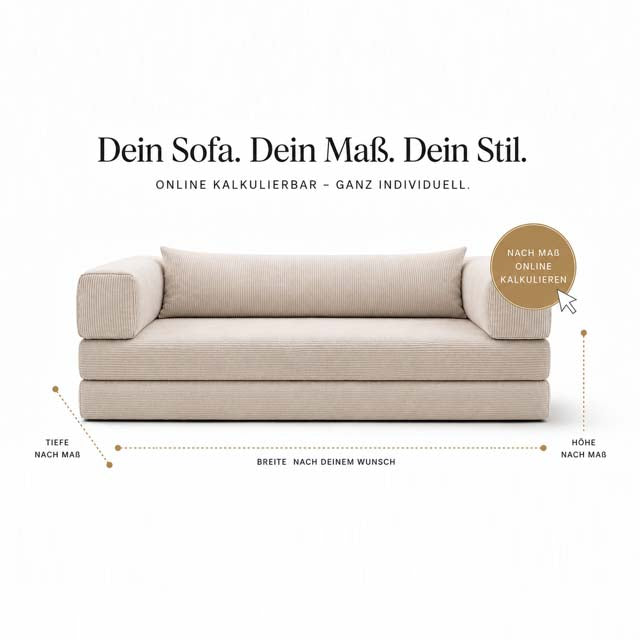 Ihr Sofa HIER zentimetergenau online kalkulieren