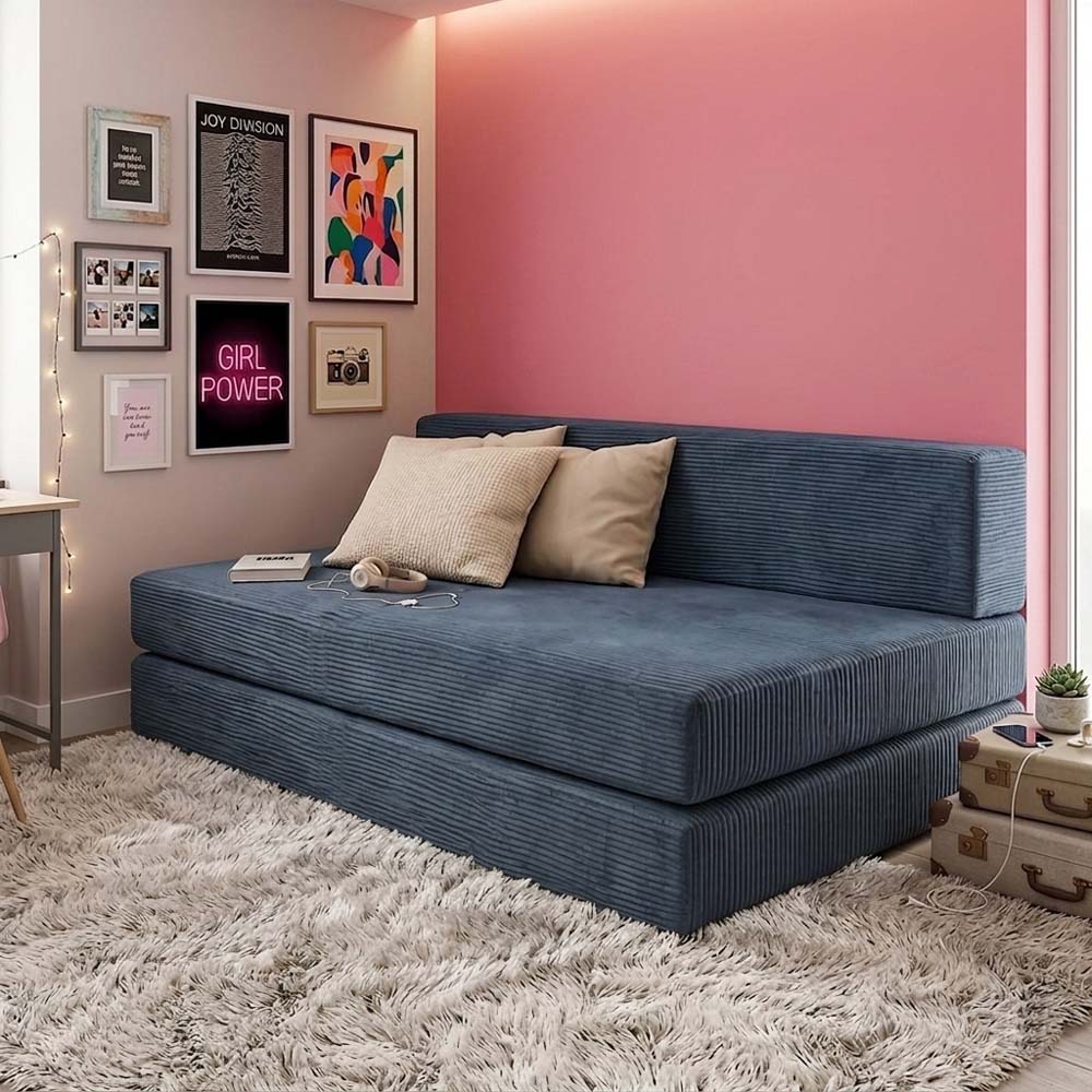 Sofa mit Schlaffunktion für das Kinder-/Jugendzimmer, alle Maße zentimetergenau oder nach Standardmaß