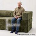 Sofa CUSTOM-LINE für ältere Menschen/Senioren, alle Sitzhöhen, Kaltschaumqualität