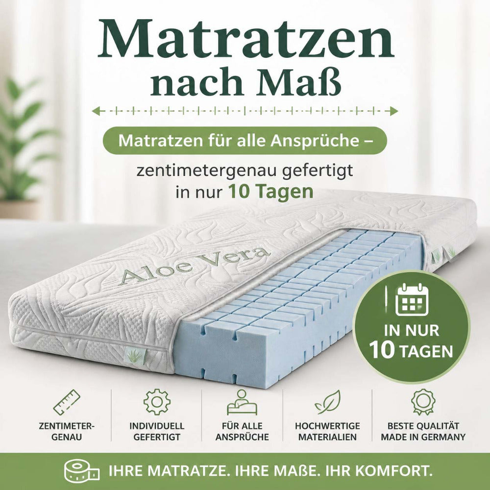 Sofalux fertigt Ihre Wunschmatratze zentimetergenau in kurzer Zeit