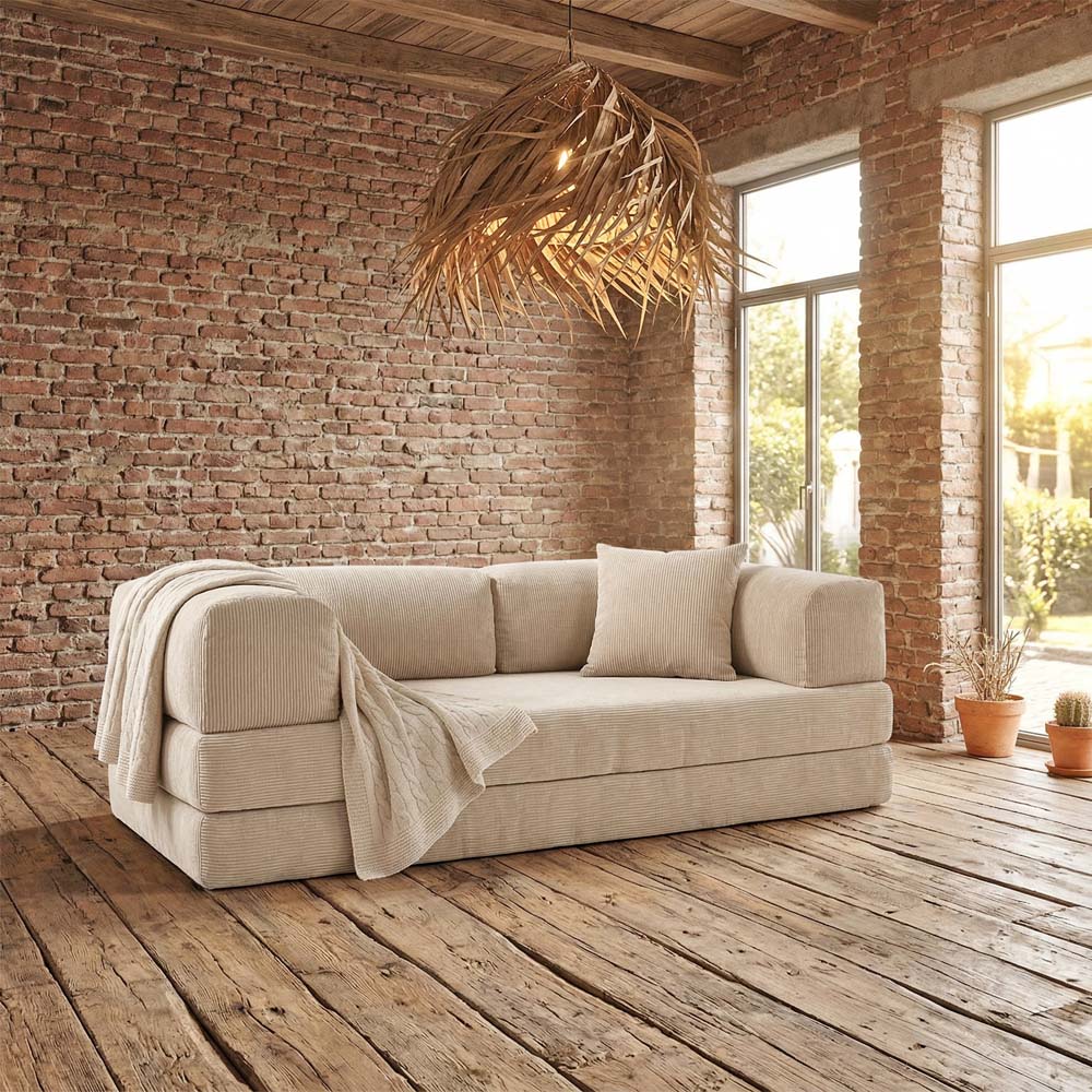 2-Sitzer Schlafsofa ROOMIE, 200x100cm, Cordstoff, Kaltschaumpolster