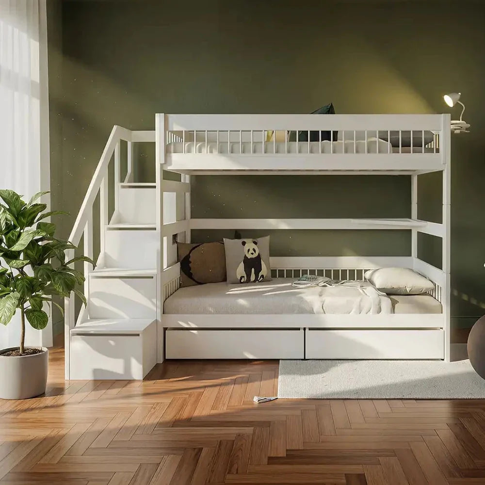 Lifetime Etagenbett mit seitlicher Treppe und extra Stauraum darin