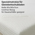 DELUXE Gästebettmatratze Coolmax® 90x200x11cm, Kaltschaum