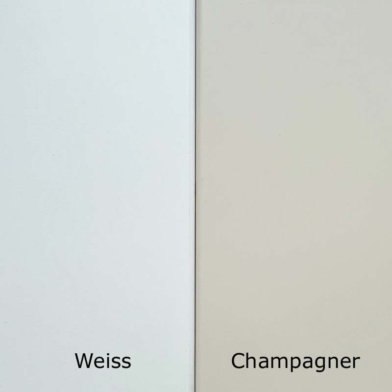 Kleiderschrank in Farbe Sand oder Weiss mit naturbelassener Buche