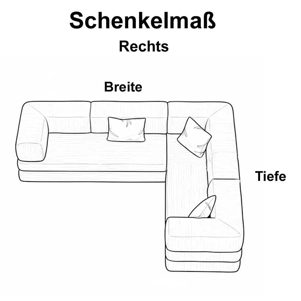 Ecksofa LOUNGER geschlossen, viele Größen, Kaltschaumpolsterung