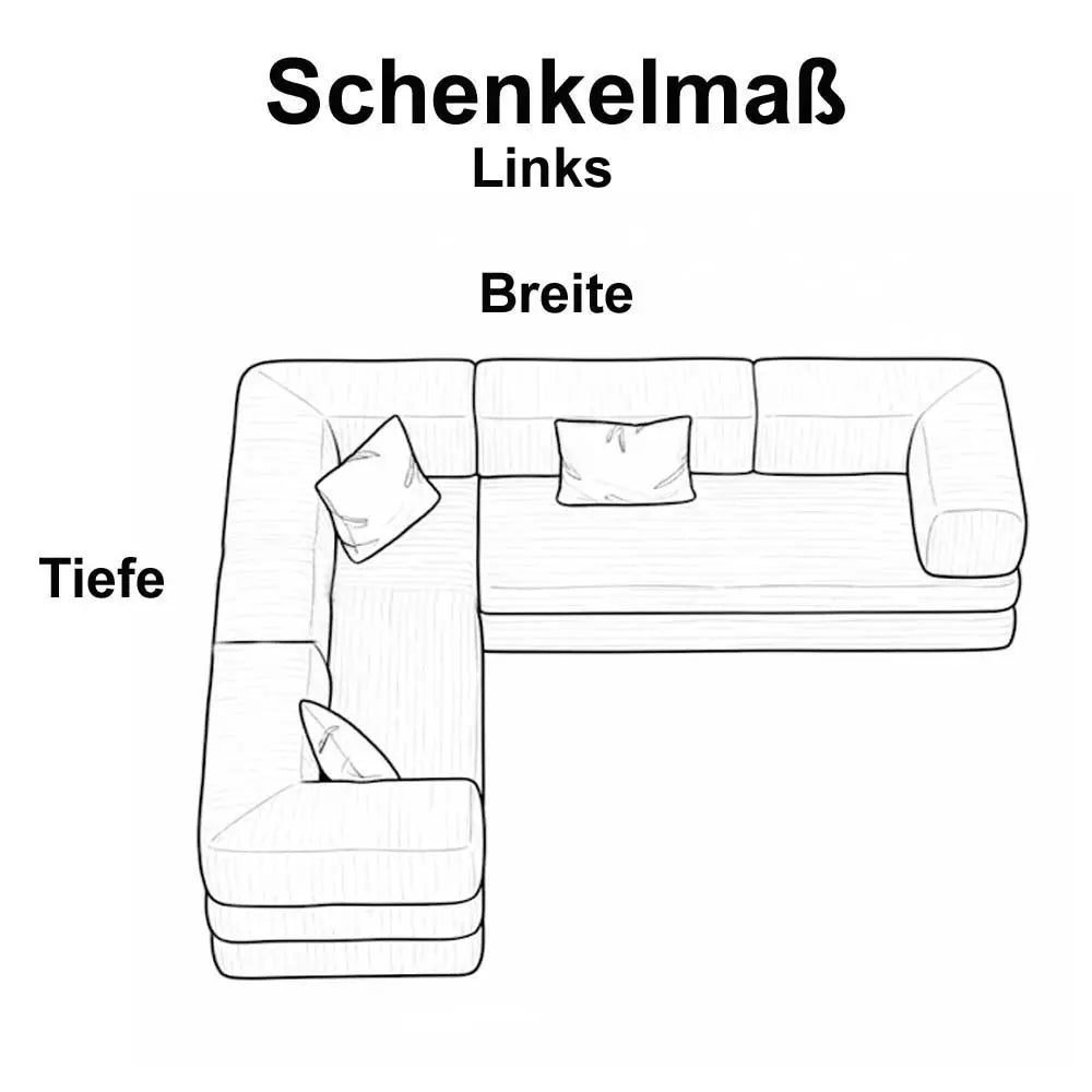 Ecksofa LOUNGER geschlossen, viele Größen, Kaltschaumpolsterung