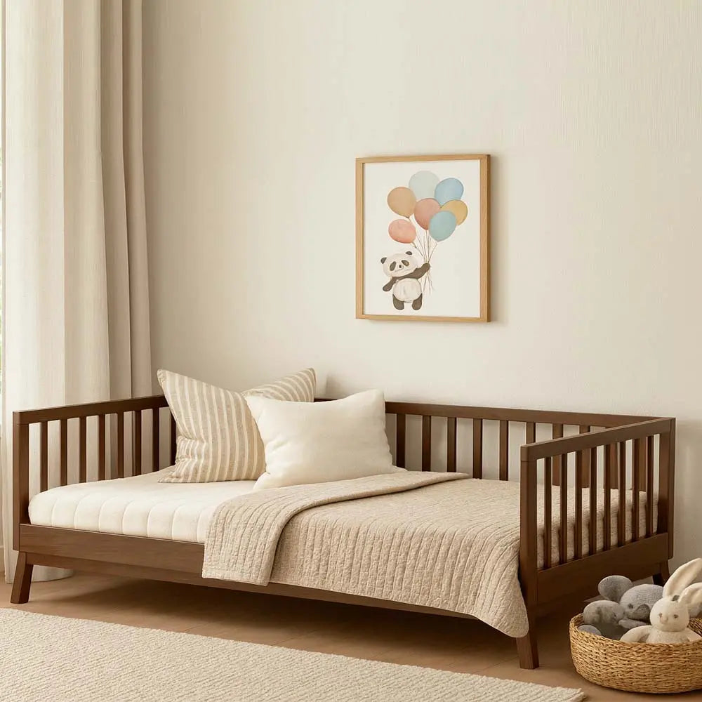 Sofabett Tagesbett 90x200cm, 100% Massivholz, Farbe Walnuß